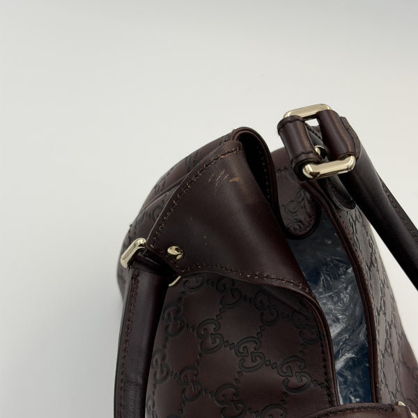 Gucci Guccissima Jackie Leather Brown Shoulder Bag