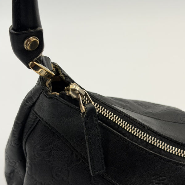 Gucci Guccissima Abbey Leather Black Shoulder Bag