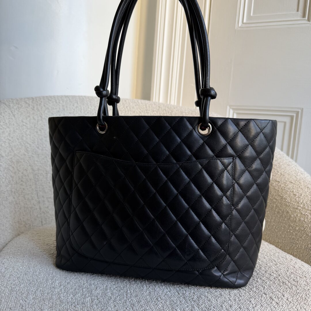 2005 Chanel Cambon Quilted Black Tote Bag