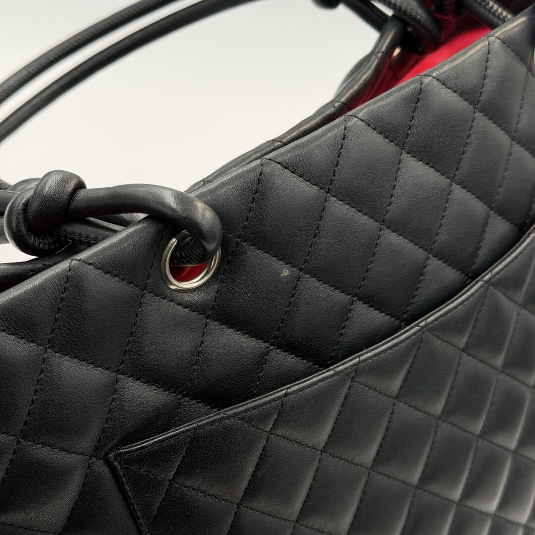 2005 Chanel Cambon Quilted Black Tote Bag