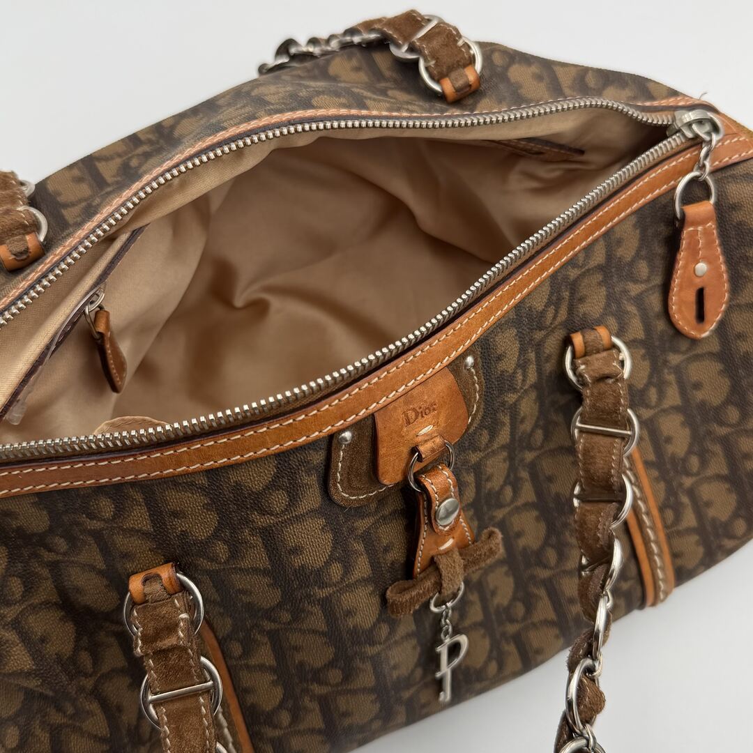 2006 Dior Romantique Trotter Brown Shoulder Bag