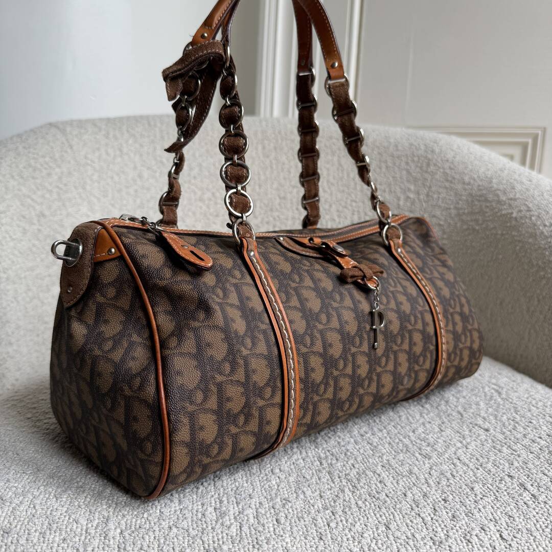 2006 Dior Romantique Trotter Brown Shoulder Bag