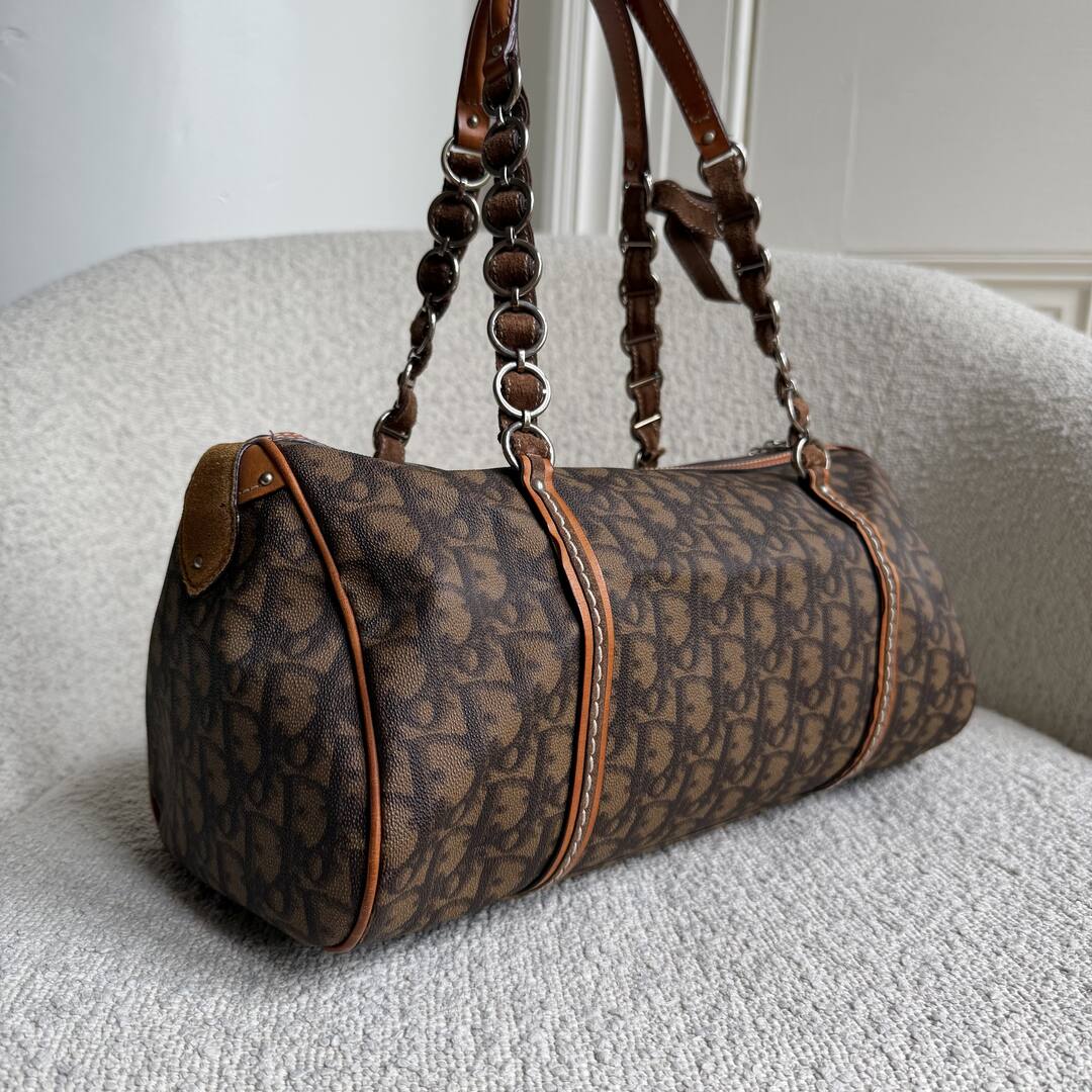 2006 Dior Romantique Trotter Brown Shoulder Bag