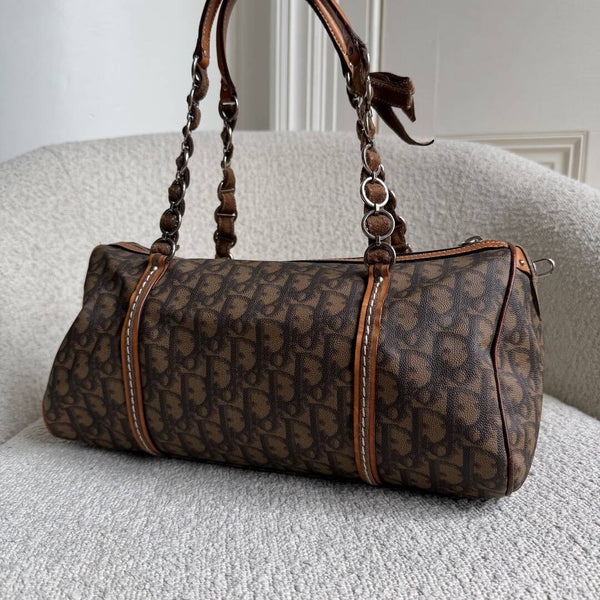 2006 Dior Romantique Trotter Brown Shoulder Bag