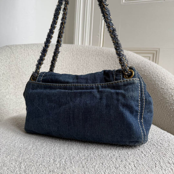 Prada Denim Blue Flap Shoulder Bag