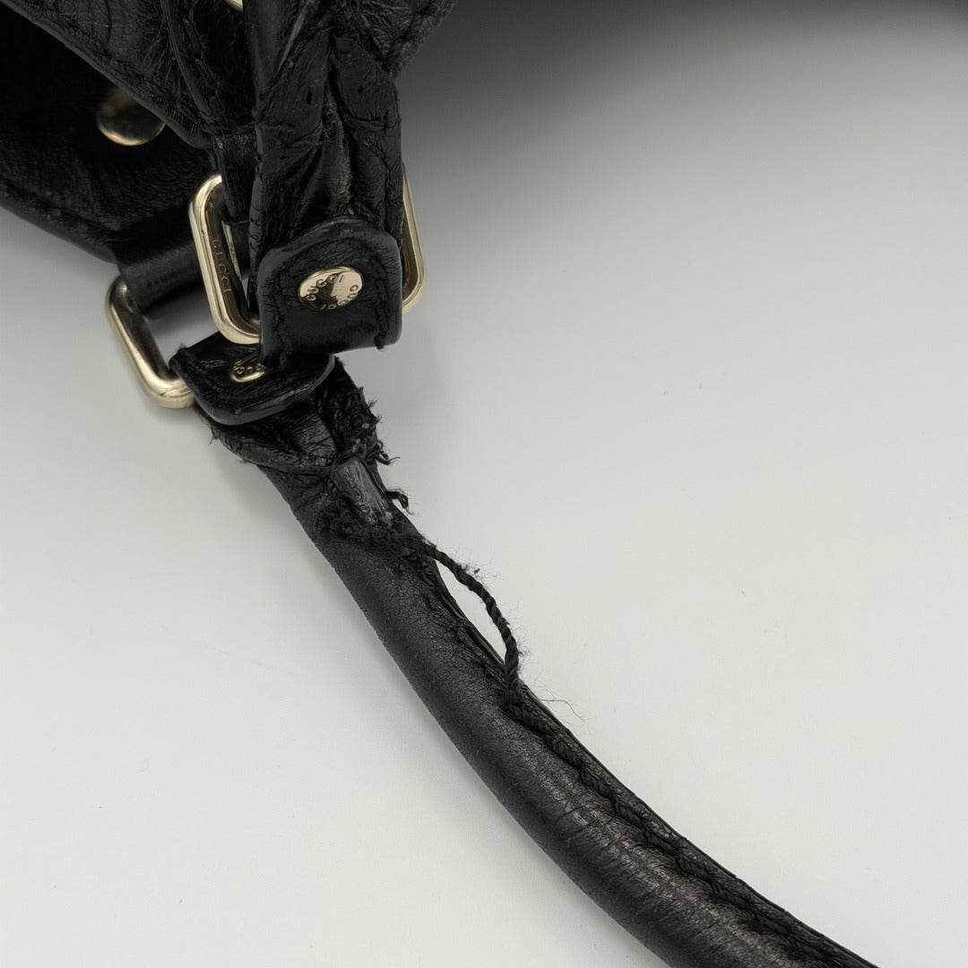 Gucci GG Canvas Sukey Black Large Tote Bag