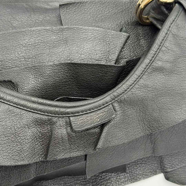 YSL Saint Tropez Leather Black Shoulder Bag