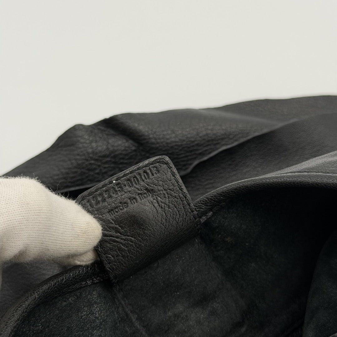 YSL Saint Tropez Leather Black Shoulder Bag