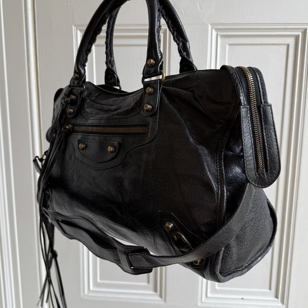 2013 Balenciaga City Leather Black Handbag
