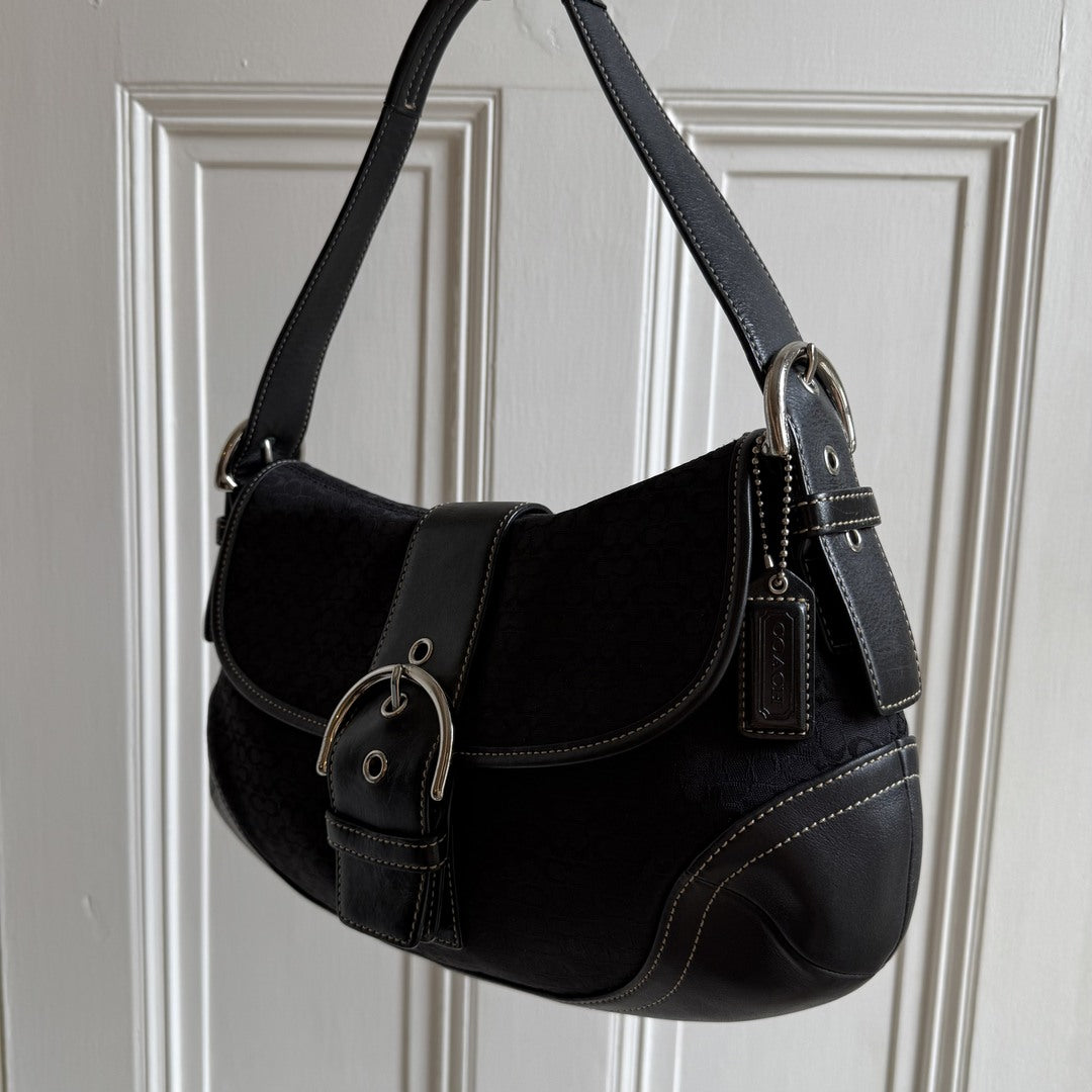 Rare Coach Mini Signature Soho Black Shoulder Bag