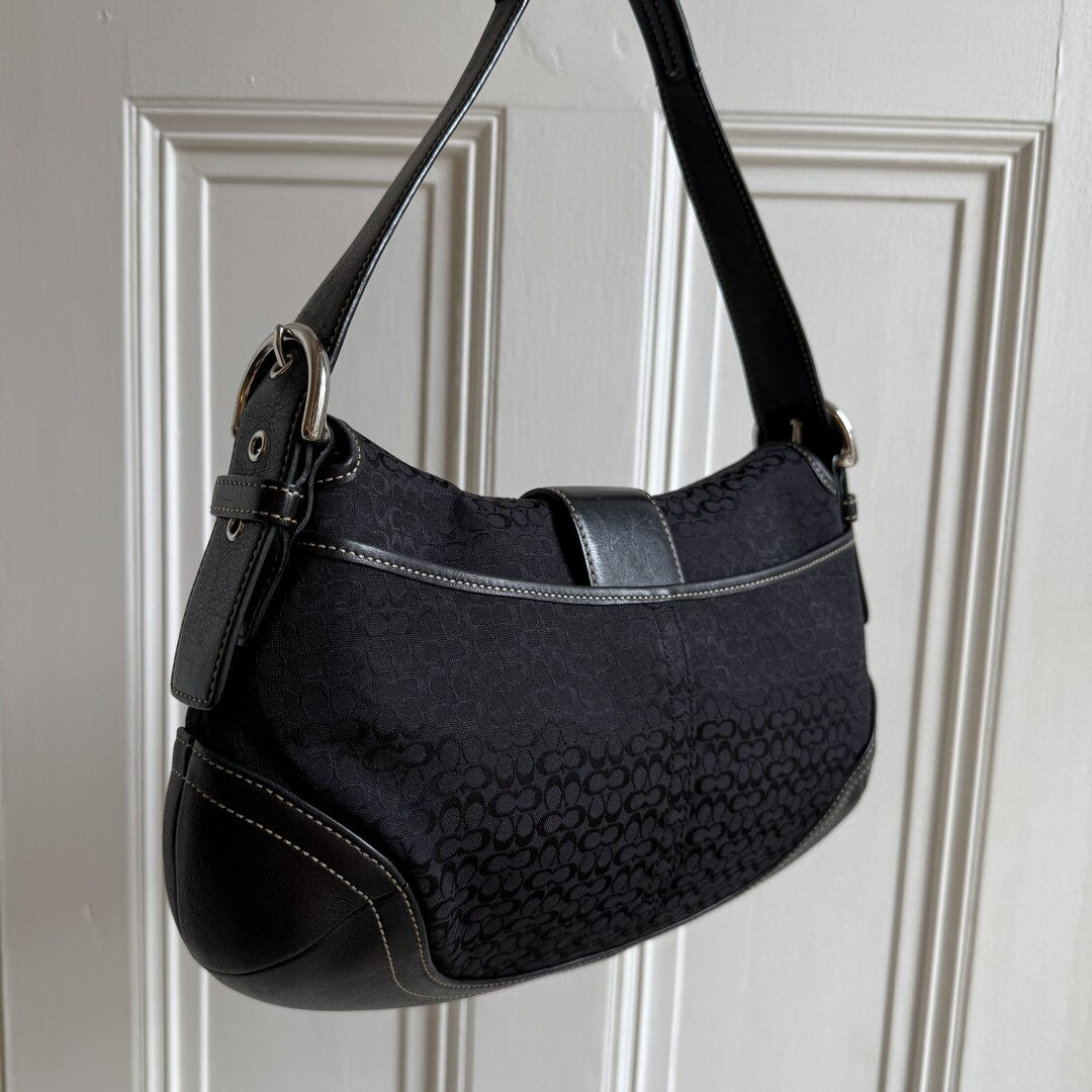 Rare Coach Mini Signature Soho Black Shoulder Bag