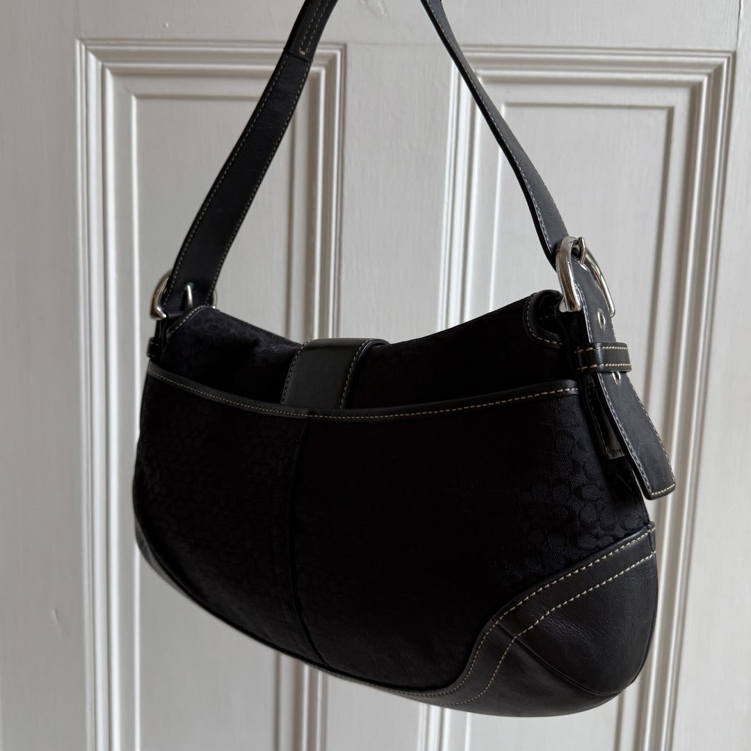 Rare Coach Mini Signature Soho Black Shoulder Bag