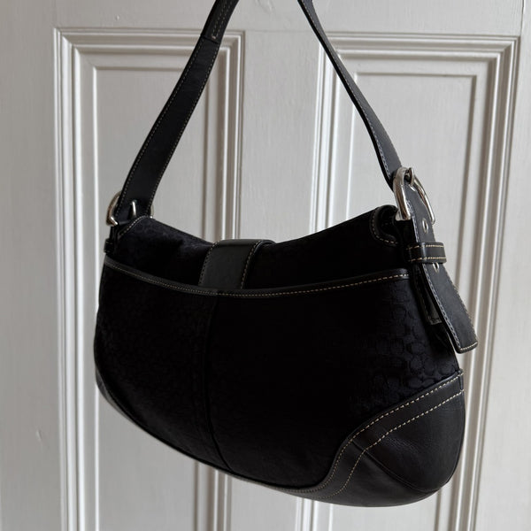 Rare Coach Mini Signature Soho Black Shoulder Bag