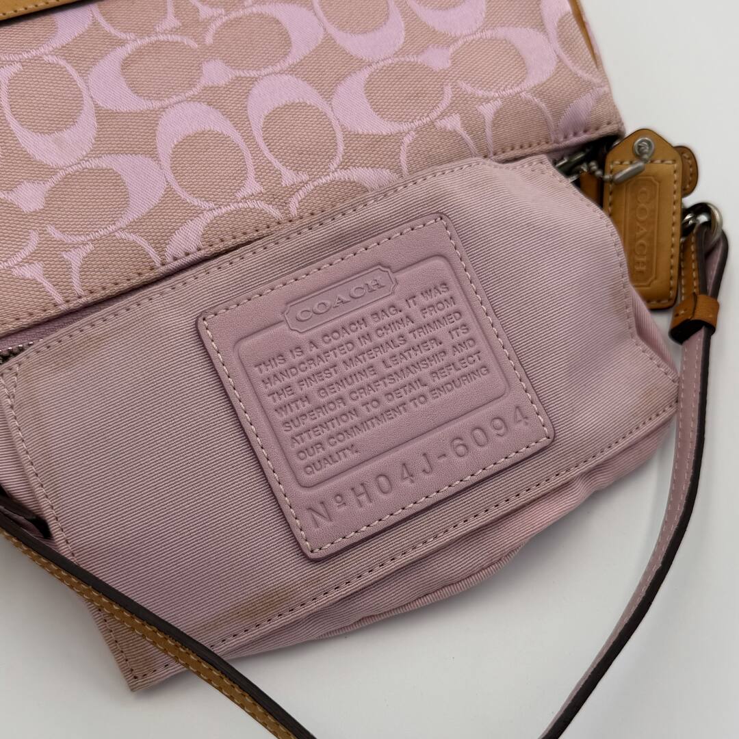 Coach Signature Demi Pink Shoulder Bag