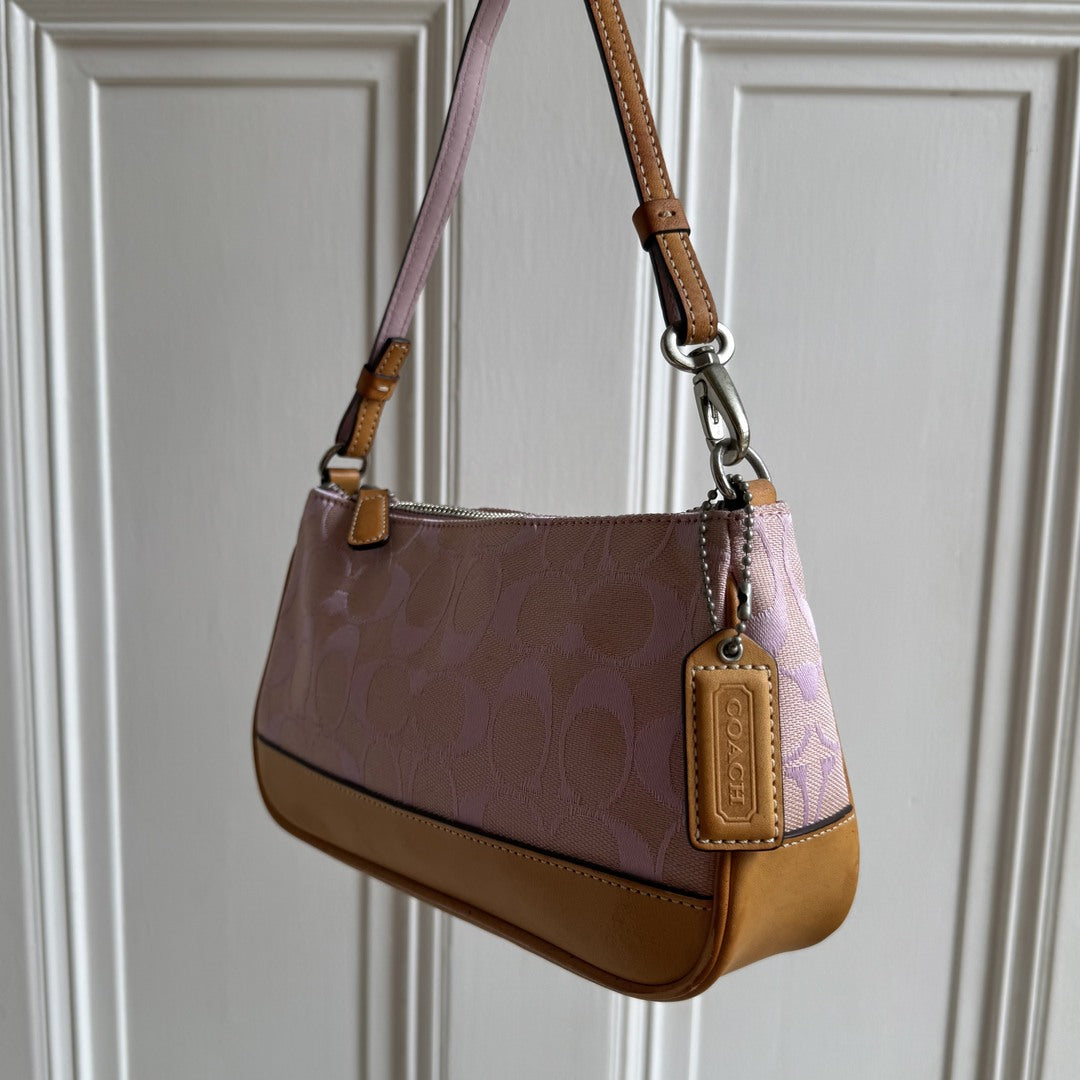 Coach Signature Demi Pink Shoulder Bag