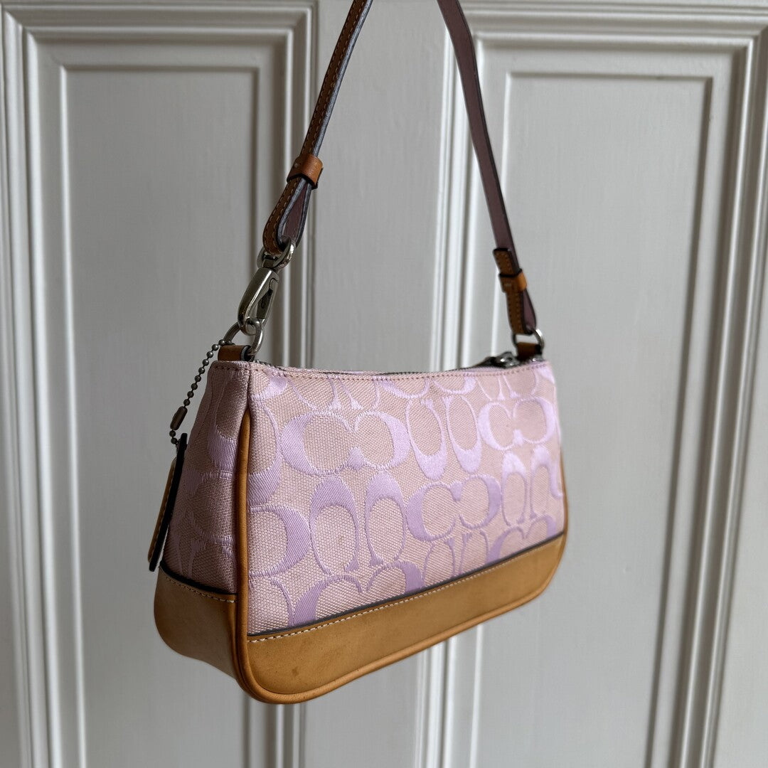 Coach Signature Demi Pink Shoulder Bag