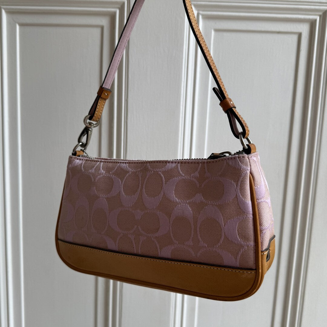 Coach Signature Demi Pink Shoulder Bag