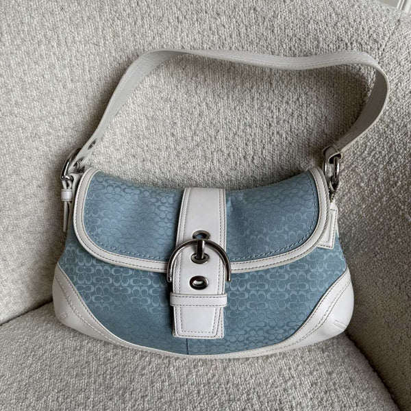Rare Coach Soho Mini Signature Blue Shoulder Bag – JennyHayley