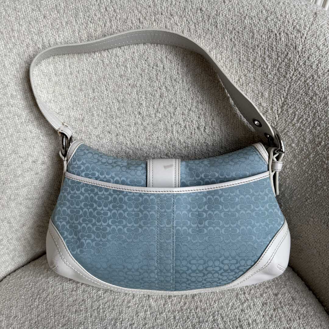 Rare Coach Soho Mini Signature Blue Shoulder Bag
