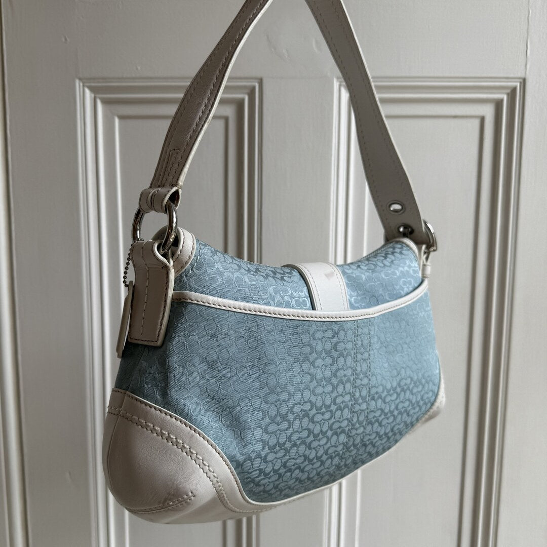 Rare Coach Soho Mini Signature Blue Shoulder Bag