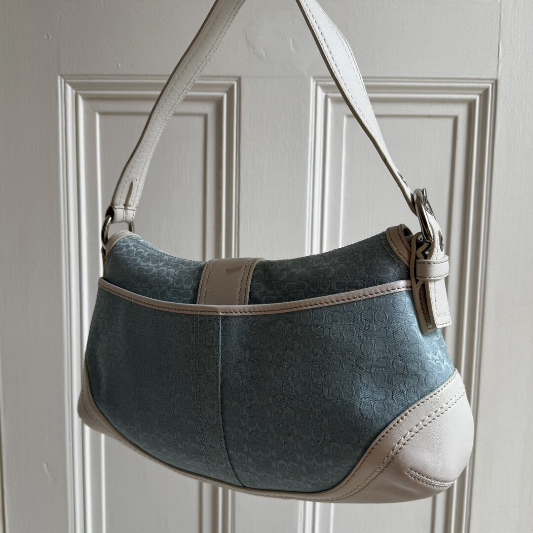 Rare Coach Soho Mini Signature Blue Shoulder Bag