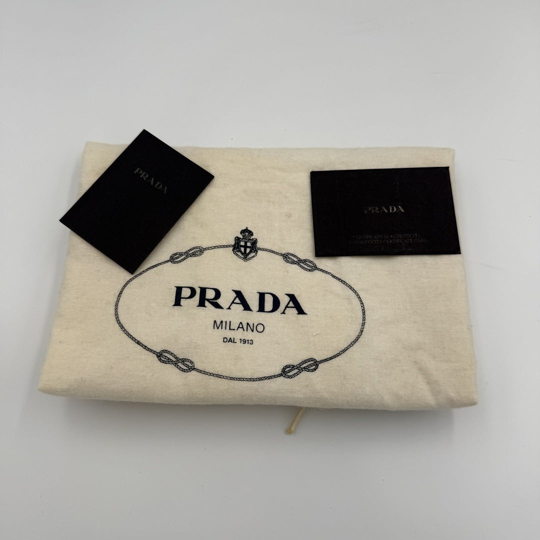 2004 Prada Vitello Daino Leather Black Tote Bag