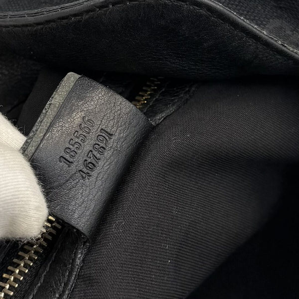 Gucci GG Canvas Indy Bamboo Black Handbag