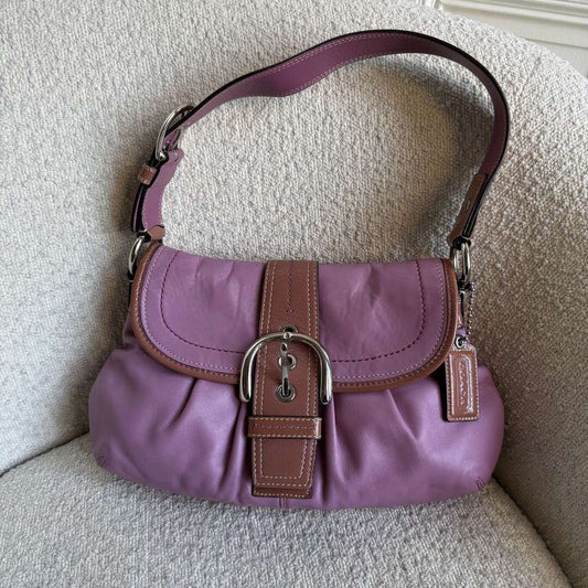 Coach Soho Leather Purple Shoulder Bag