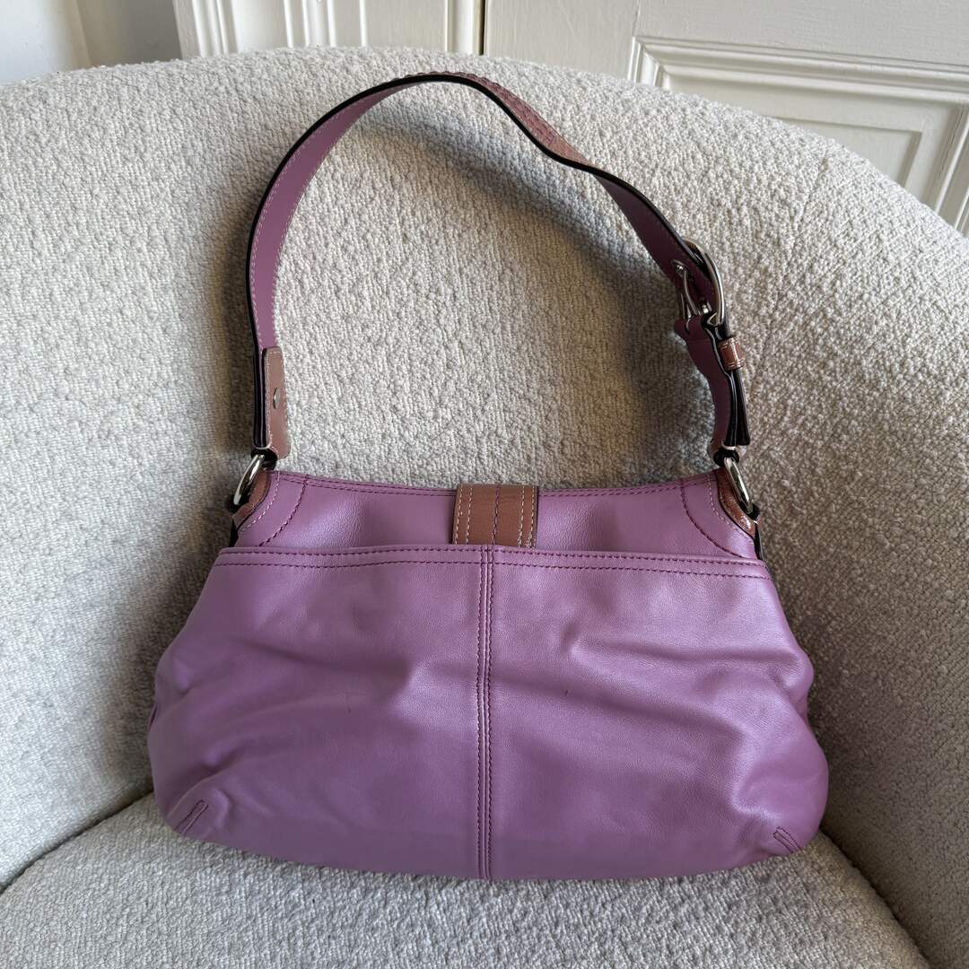 Coach Soho Leather Purple Shoulder Bag