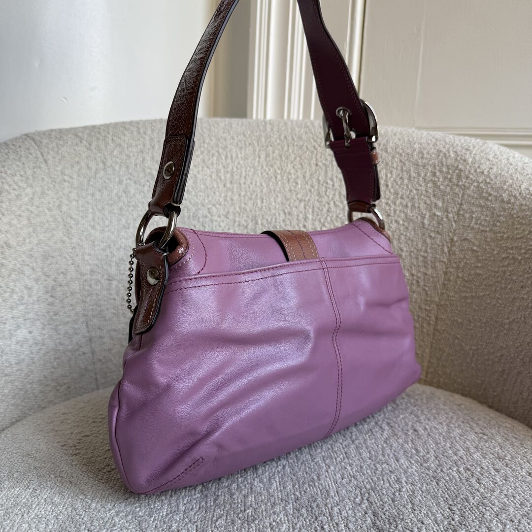 Coach Soho Leather Purple Shoulder Bag