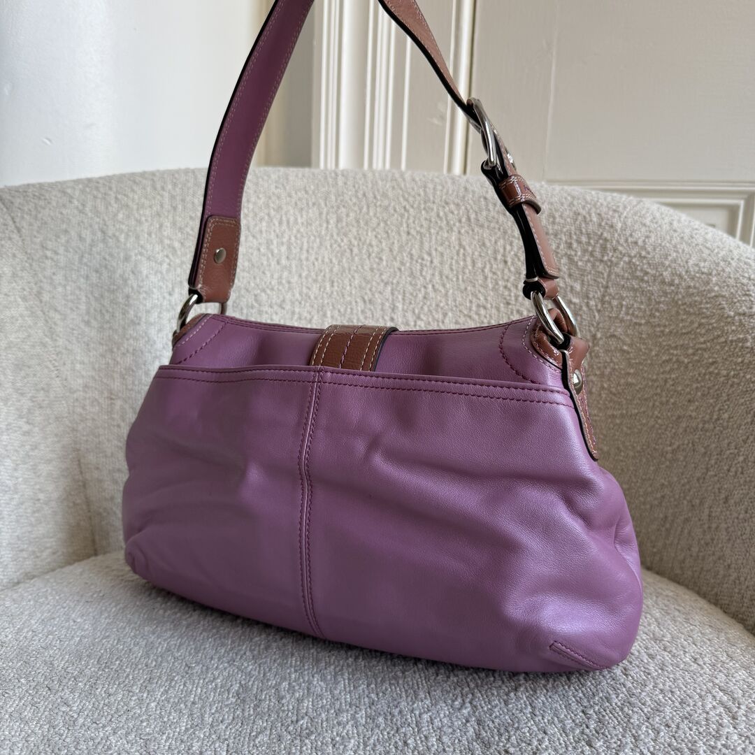 Coach Soho Leather Purple Shoulder Bag