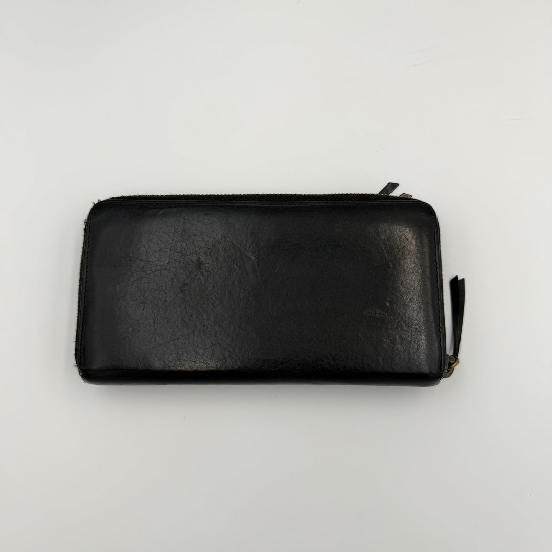 Balenciaga Giant 21 Continental Leather Black Zip Wallet