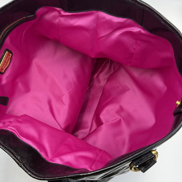 Miu Miu Patent Black Leather Tote Bag