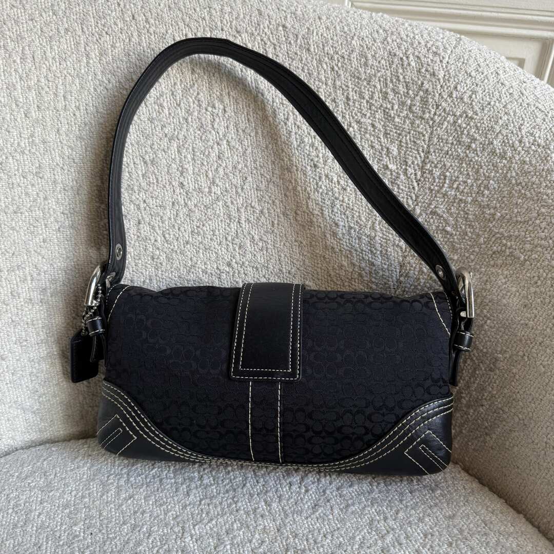 Coach Signature Mini Soho Black Shoulder Bag