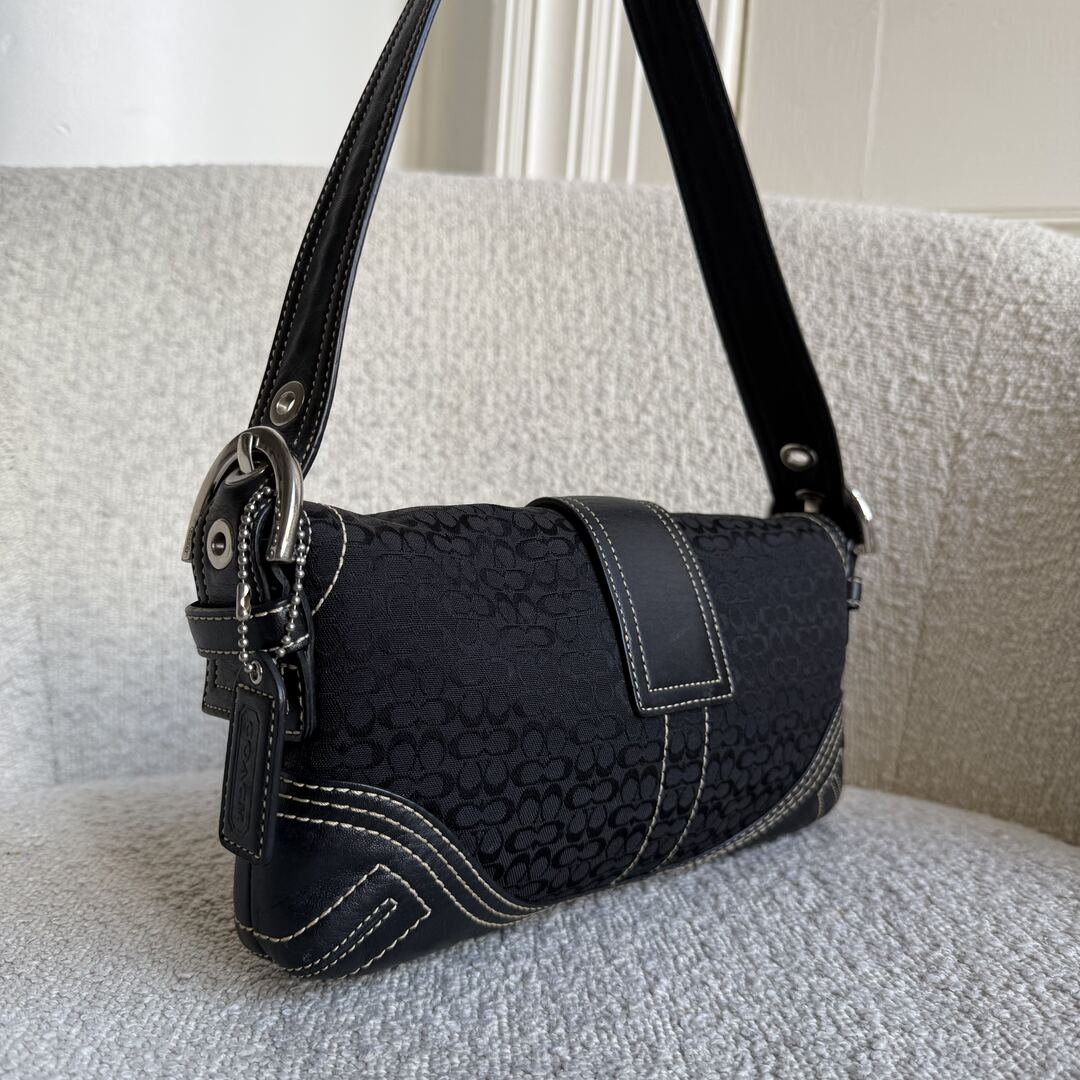 Coach Signature Mini Soho Black Shoulder Bag