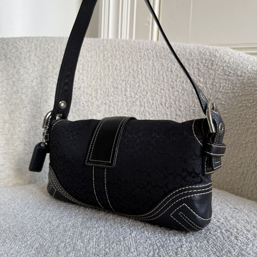 Coach Signature Mini Soho Black Shoulder Bag