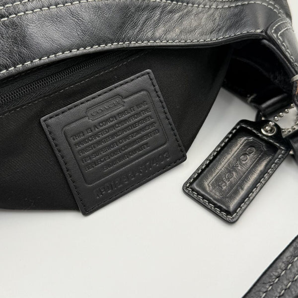 Coach Signature Hobo Black Shoulder Bag