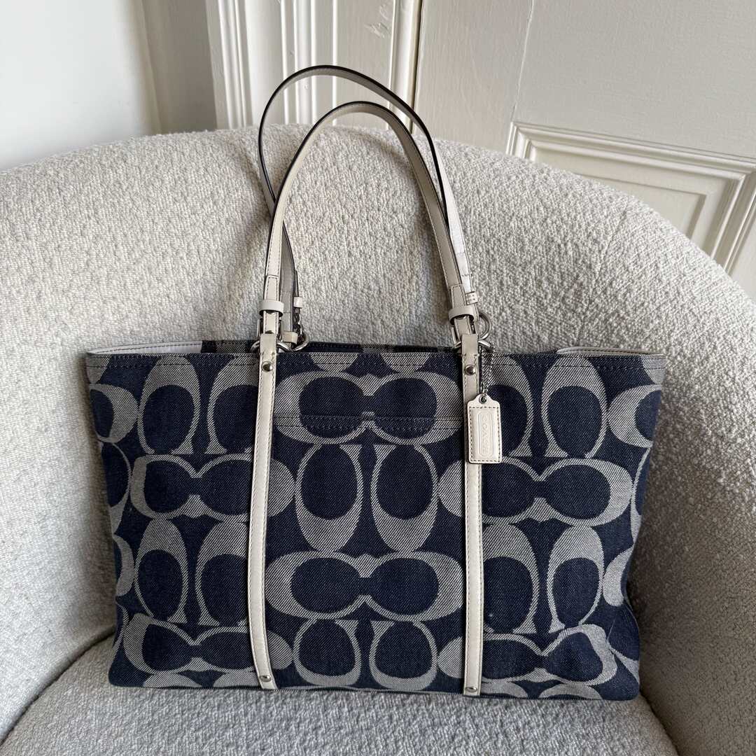Coach Signature Denim Tote Bag