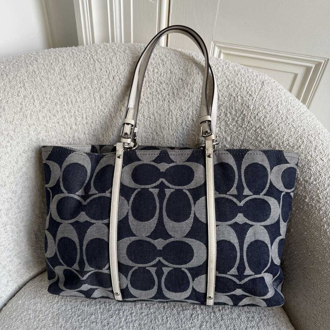 Coach Signature Denim Tote Bag