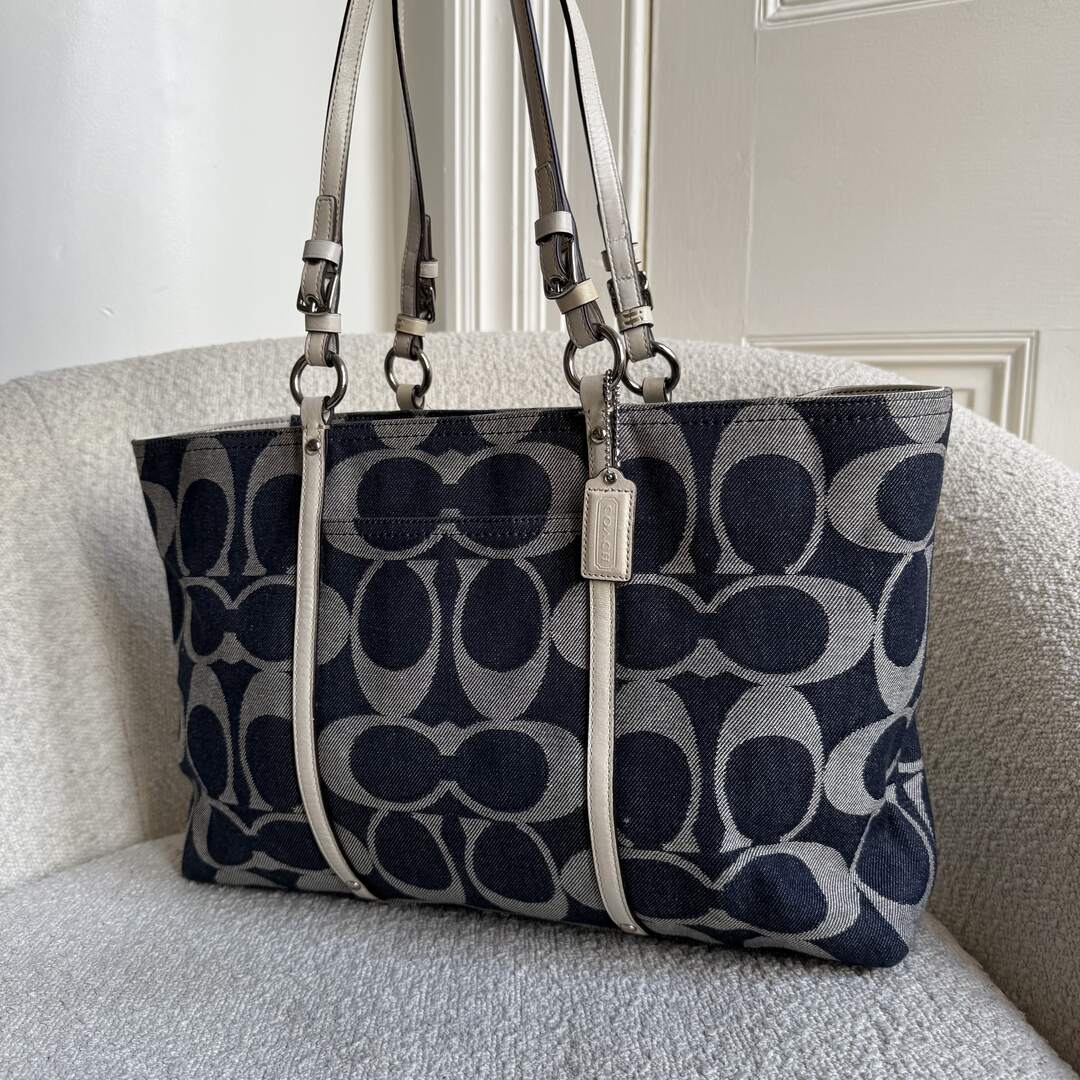 Coach Signature Denim Tote Bag