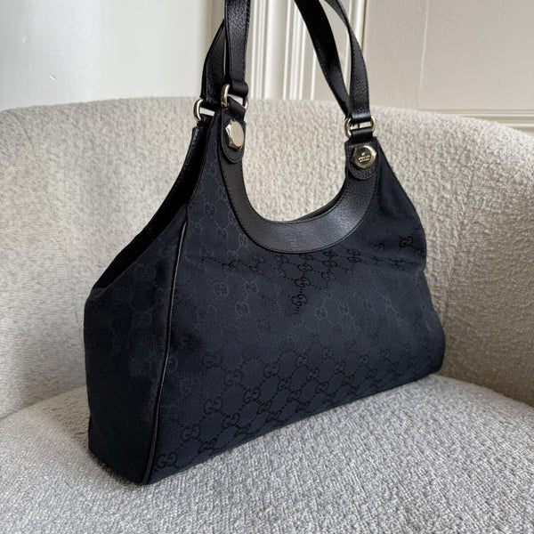 Gucci GG Monogram Canvas Black Tote Bag