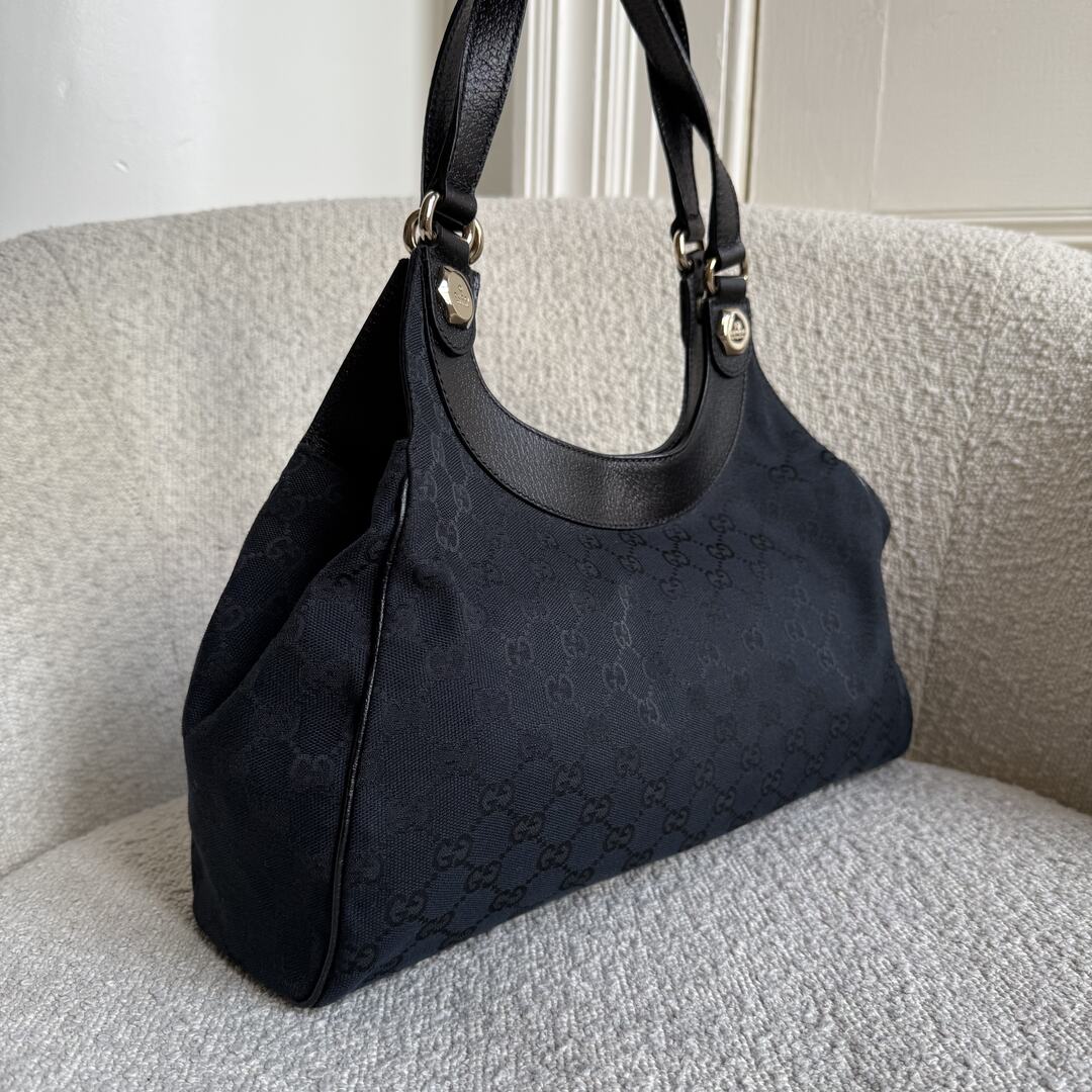 Gucci GG Monogram Canvas Black Tote Bag