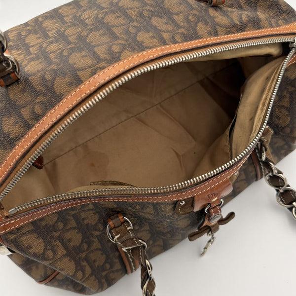 2006 Dior Romantique Trotter Brown Shoulder Bag