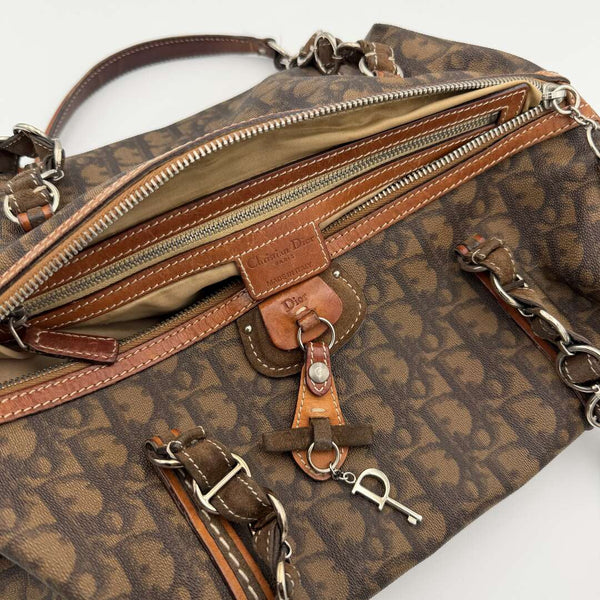 2006 Dior Romantique Trotter Brown Shoulder Bag