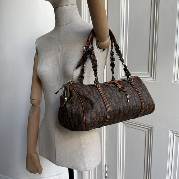 2006 Dior Romantique Trotter Brown Shoulder Bag