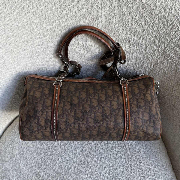 2006 Dior Romantique Trotter Brown Shoulder Bag