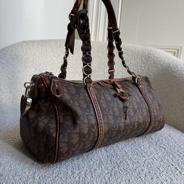 2006 Dior Romantique Trotter Brown Shoulder Bag