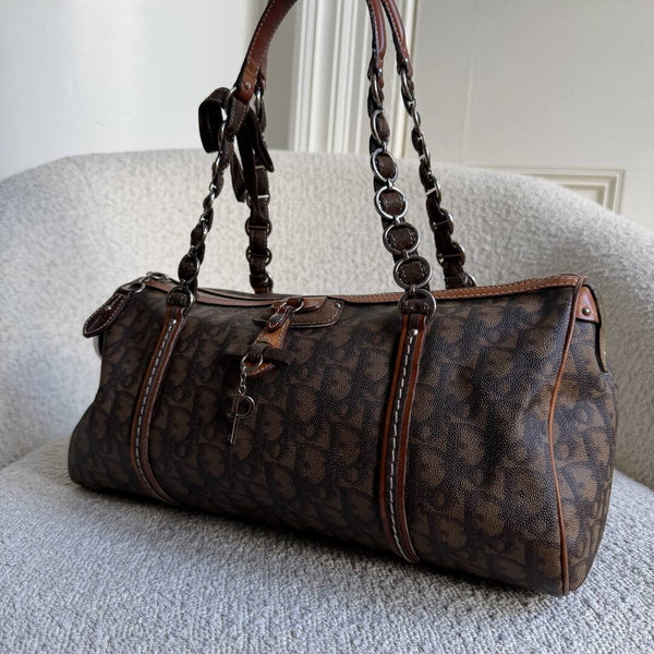 2006 Dior Romantique Trotter Brown Shoulder Bag