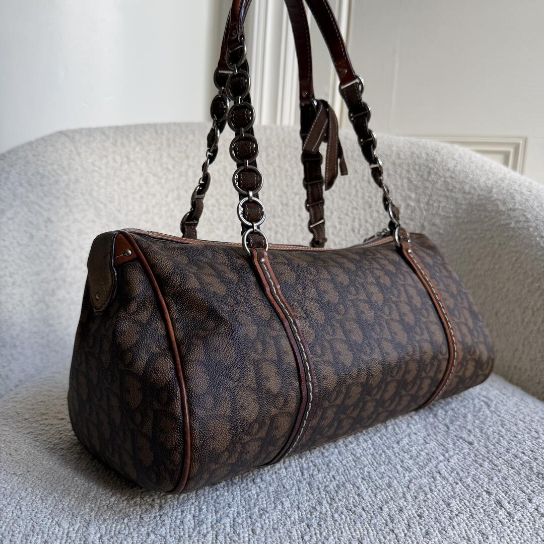 2006 Dior Romantique Trotter Brown Shoulder Bag
