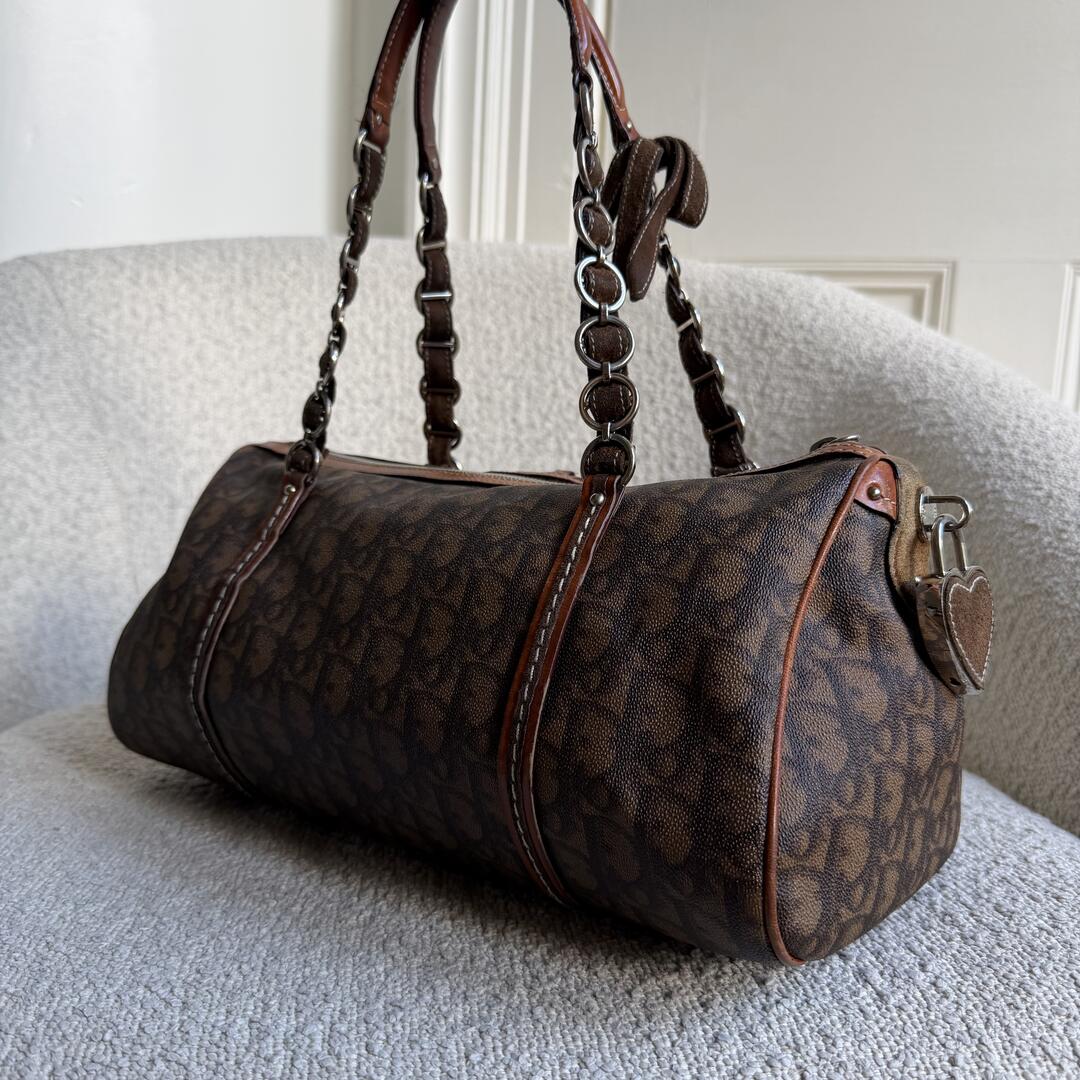 2006 Dior Romantique Trotter Brown Shoulder Bag
